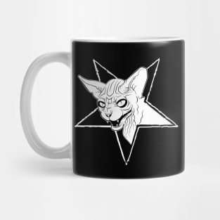 Sphynx Cat for Metalhead, Goth, Occultist, Satanist, Witch Mug